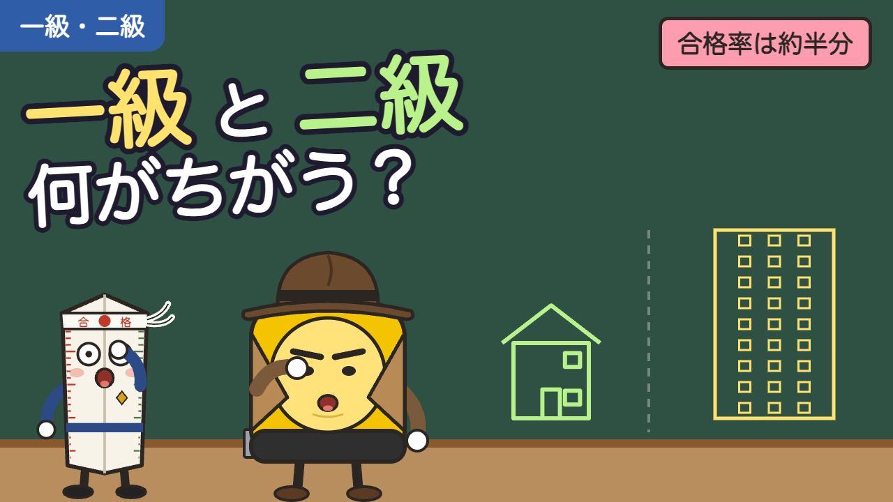 【アニメ】一級と二級、何がちがう？｜建てられる建物・試験の重さ・合格率・同じ分野の掘り下げ方（令和8年）